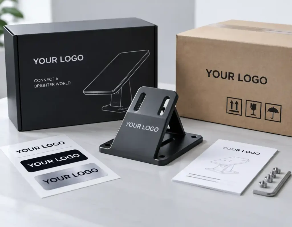 OEM branding and custom packaging service for Starlink accessories manufacturer