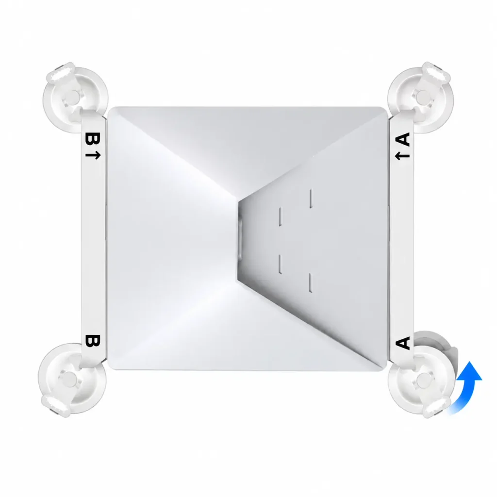 Adjustable rotatable suction cup brackets for Starlink Mini mount