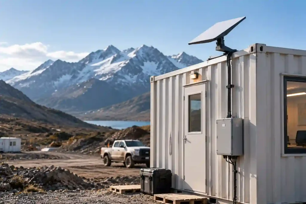 Starlink accessories including mounting hardware and power solutions for remote off-grid sites