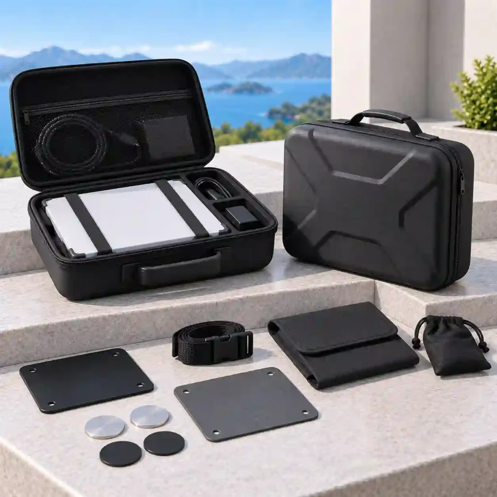 Starlink storage cases and accessories for portable and vehicle setups
