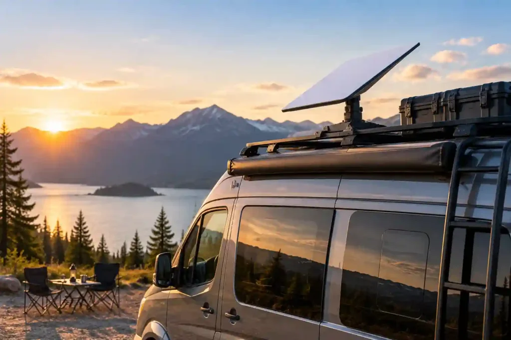 Starlink vehicle mobile mounting solution for RVs camper vans and mobile operations